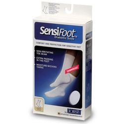 Jobst White Sensifoot Diabetic Crew Socks for Men and Women- Small Price: $12.95