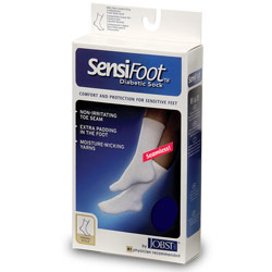 Jobst Navy Sensifoot Diabetic Crew Socks for Men and Women-Large Price: $13.95