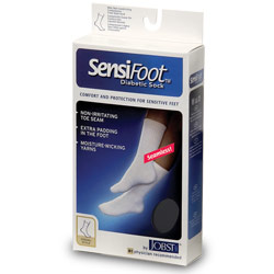 Jobst Black Sensifoot Diabetic Crew Socks for Men and Women-Large Price: $16.95