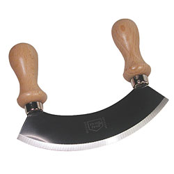 Two-Handled Mincing Rocker Knife - stainless steel Price: $29.95