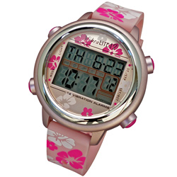 VibraLITE 12 Vibration Watch- Pink-Flowered Band Price: $69.95