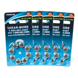 HearMore Hearing Aid Batteries- Size 13 -Ctn-40 Price: $19.95